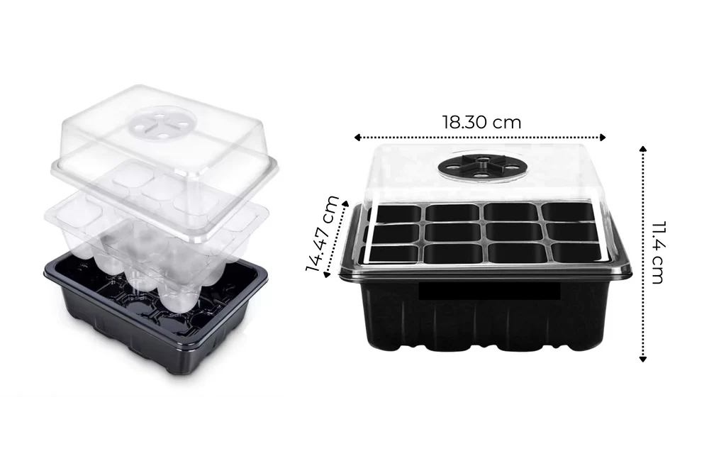 Mini-serre de propagation pour 12 semis 2
