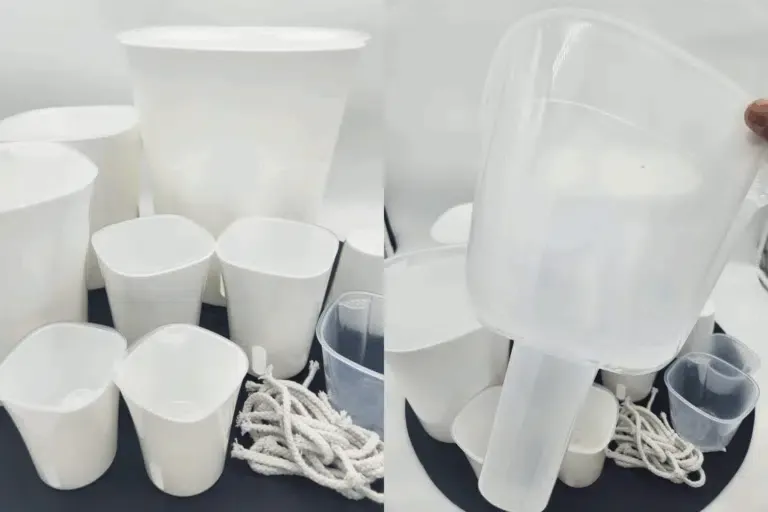 Pot auto-arrosant avec insert transparent 9